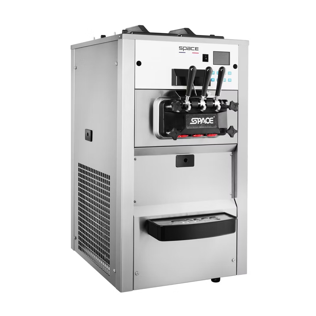 SPACE 6240 Table countertop soft serve machine, front view with three dispensing handles