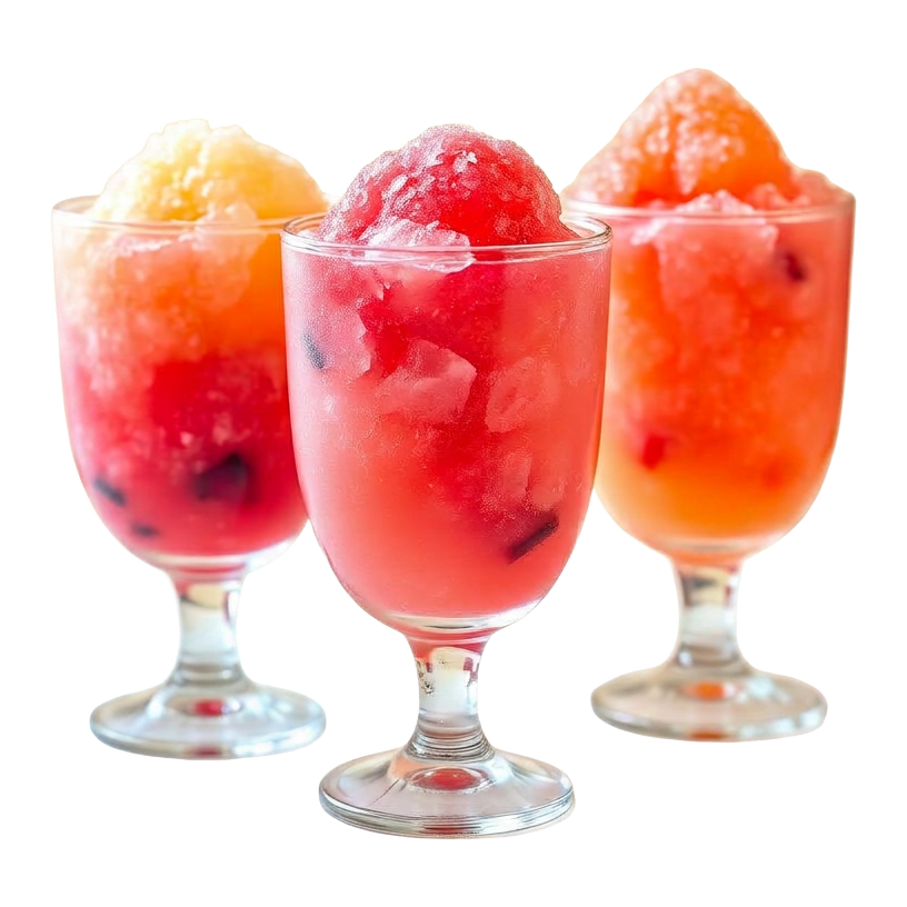 Fruit granita served in glasses
