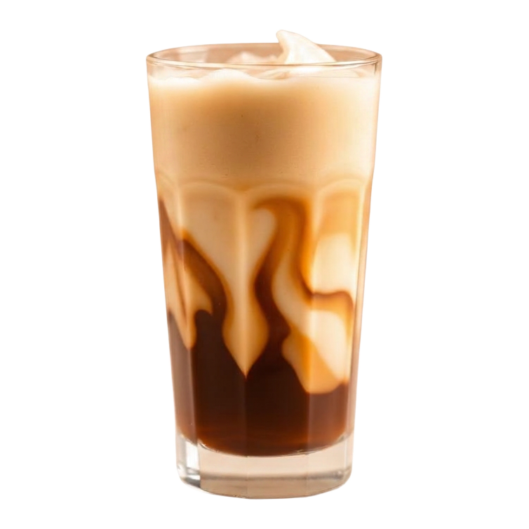 Frozen coffee drink with cream