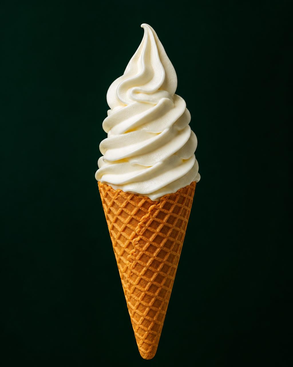 Χωνάκι soft serve παγωτού, στρώση προς στρώση