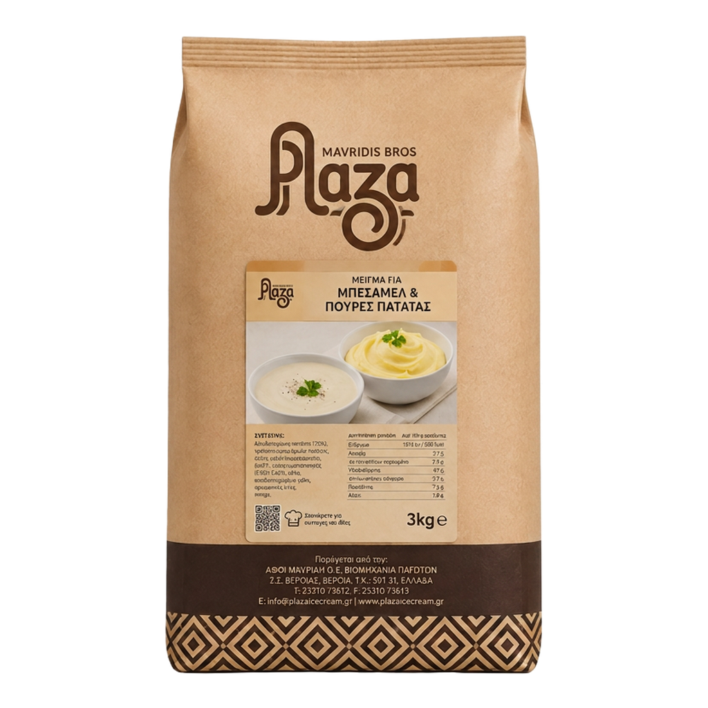Σακούλα 3 kg Plaza με μείγμα για μπεσαμέλ και πουρέ πατάτας